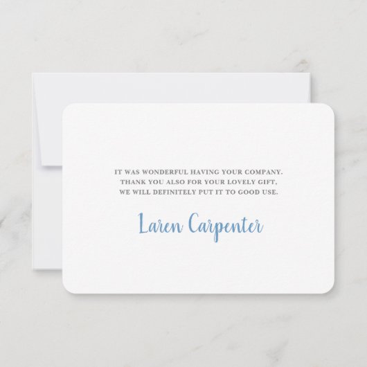 Blue Balloons Boy Danke Karte (Rückseite)