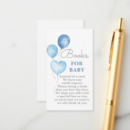 Blue Balloons Bücher für Baby Boy Card Begleitkarte