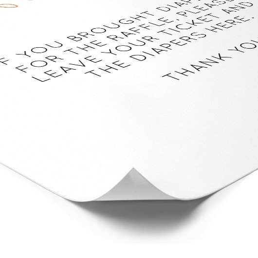 Blue Balloons Diaper Raffelzeichen Poster (Ecke)