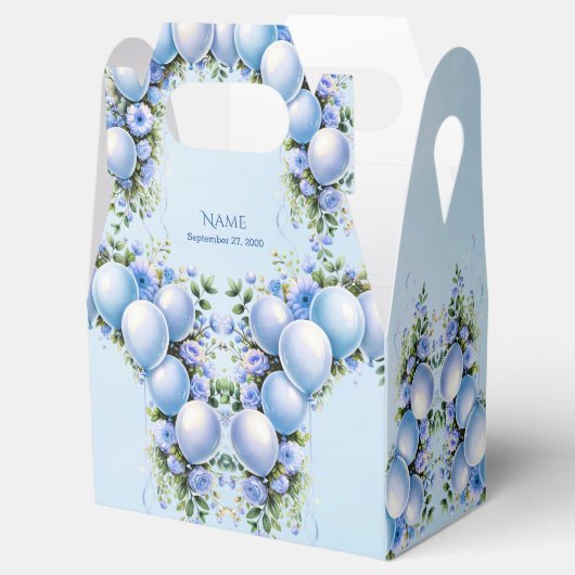 Blue Balloons Fvor Box Geschenkschachtel (Geöffnet)