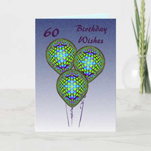 Blue Balloons Karte (Vorderseite)