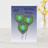 Blue Balloons Karte (Gelbe Blume)