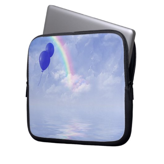 Blue Balloons Laptopschutzhülle (Vorderseite Links)