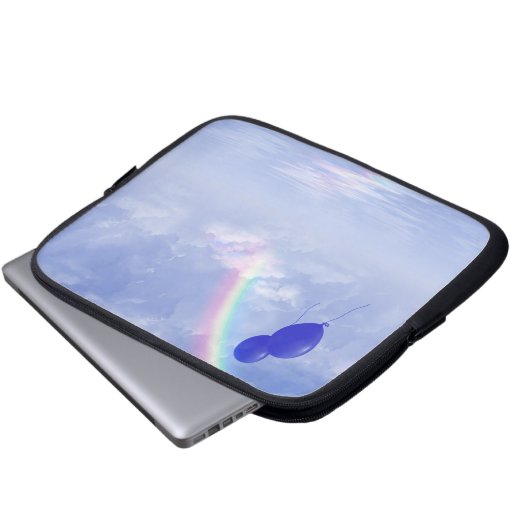 Blue Balloons Laptopschutzhülle (Vorne Knopf)