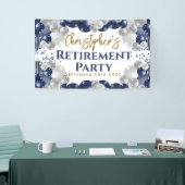 Blue Balloons Party Willkommen bei Pensionierung Banner (Messeveranstaltung)