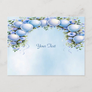 Blue Balloons Postkarte