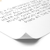 Blue Balloons sagen nicht Baby-Zeichen Poster (Ecke)