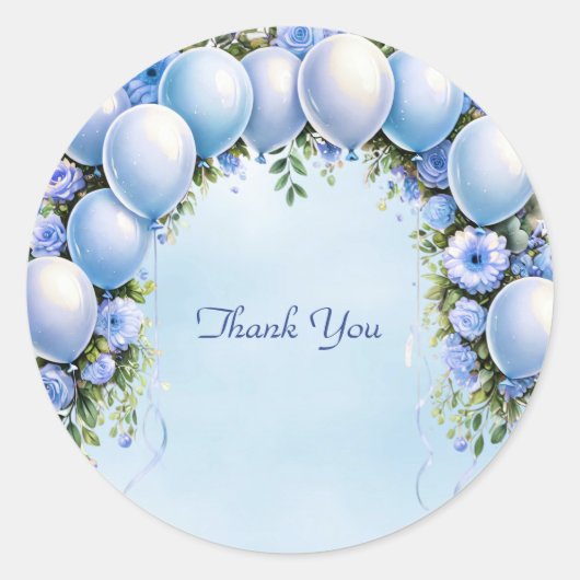 Blue Balloons Sticker (Vorderseite)