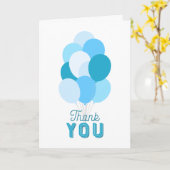 Blue Balloons Vielen Dank Karte (Gelbe Blume)