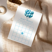 Blue Balloons Watercolor Boy Baby Dusche Bingo Einladung