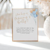 Blue Balloons wie groß ist Mama's Bauch-Zeichen Poster