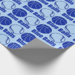 BLUE BALLS BASKETBALL Weihnachten Spaß Geschenkpapier<br><div class="desc">BLUE BALLS BASKETBALL BASEBALL Spaß Wrapping Paper</div>