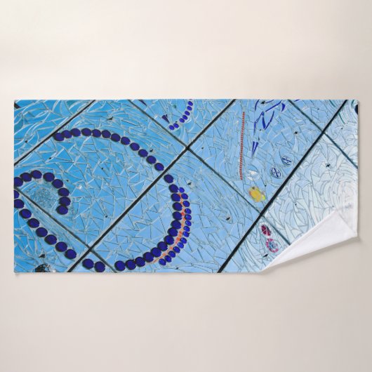 Blue Baltimore Mirror Mosaic Badehandtuch (Badehandtuch)