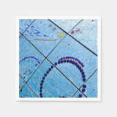 Blue Baltimore Mirror Mosaic Serviette (Vorderseite)
