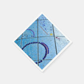 Blue Baltimore Mirror Mosaic Serviette (Ecke)