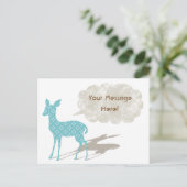 Blue Bambi Jedem Anlass Custom Postcard Postkarte (Stehend Vorderseite)