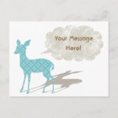 Blue Bambi Jedem Anlass Custom Postcard Postkarte (Vorderseite)