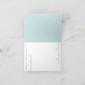 Blue Bamboo Panda in Diapers Baby Dusche Vielen Da Dankeskarte (Innenseite)