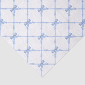 Blue Bamboo Trellis mit Bows Seidenpapier (Detail)