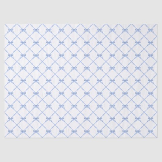 Blue Bamboo Trellis mit Bows Seidenpapier (Vorderseite)