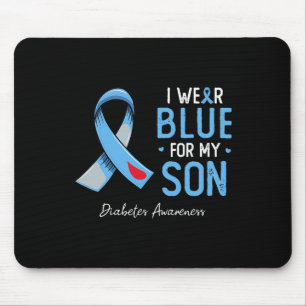 Blue Band ich trage grau blau für meinen Sohn Diab Mousepad