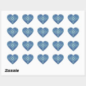 Blue Bandana Country Heart Sticker (Blatt)