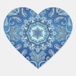 Blue Bandana Country Heart Sticker
