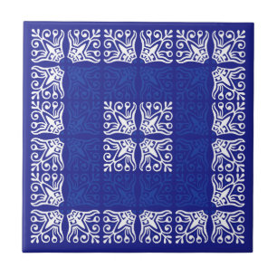 Blue Bandana Design Fliese