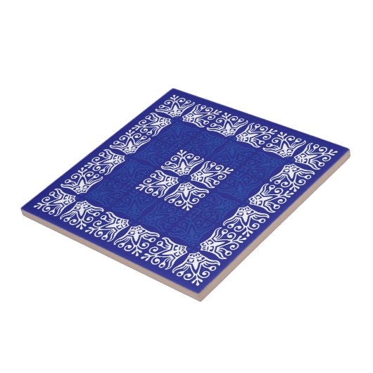 Blue Bandana Design Fliese (Seite)