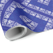 Blue Bandana Design Geschenkpapier (Rolleneckpunkt)