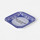 Blue Bandana Design Pappteller (Gewinkelt)