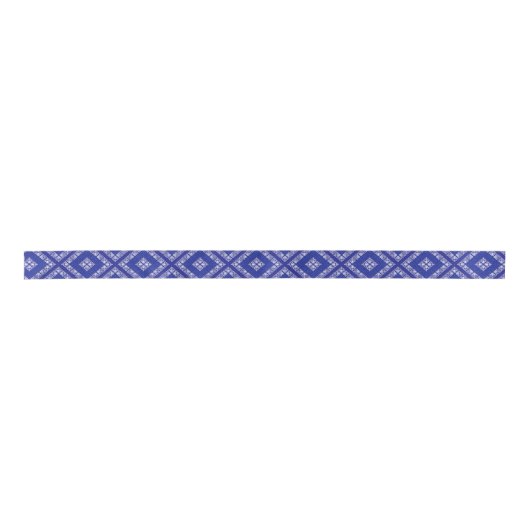 Blue Bandana Design Ribbon Satinband (Vorderseite)