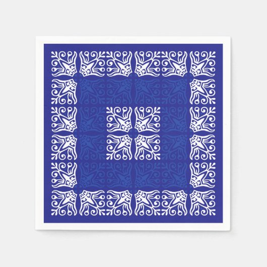 Blue Bandana Design Serviette (Vorderseite)
