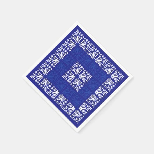 Blue Bandana Design Serviette (Ecke)