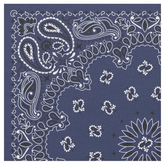 Blue Bandana Fabric Stoff (Nahaufnahme)