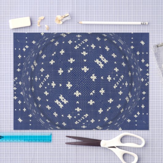 Blue Bandana Nordic Schwedisch Seidenpapier (Handwerk)