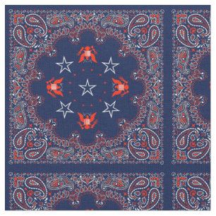 Blue Bandana Stoff