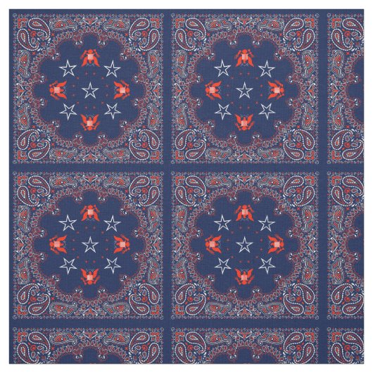 Blue Bandana Stoff (Muster)