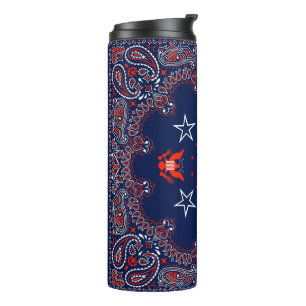 Blue Bandana Thermal Tumbler Thermosbecher