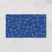 Blue Bandana Wedding Cards Begleitkarte (Rückseite)