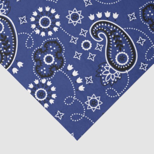 Blue Bandana Western Cowboy Adventure Ranch Fun Seidenpapier (Ausschnitt)