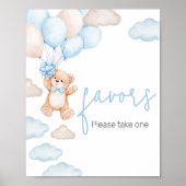 Blue Bar Balloon Baby Duwer Favorit Poster (Vorne)