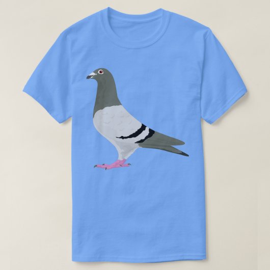 Blue Bar Homing Pigeon T-Shirt (Design vorne)