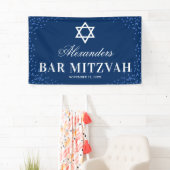 Blue Bar Mitzvah Celebration Banner (Insitu)