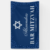 Blue Bar Mitzvah Celebration Banner (Vertikal)