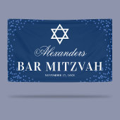 Blue Bar Mitzvah Celebration Banner
