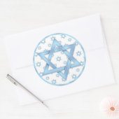 Blue Bar Mitzvah Cupcake Toppers Stickers (Umschlag)