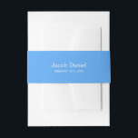 Blue Bar Mitzvah Einladungsbanderole<br><div class="desc">Hellblaues Bauchband.</div>