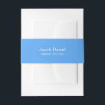 Blue Bar Mitzvah Einladungsbanderole<br><div class="desc">Hellblaues Bauchband.</div>