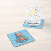 Blue Bären Custom Football Rechteckiger Pappuntersetzer (Vor Ort)